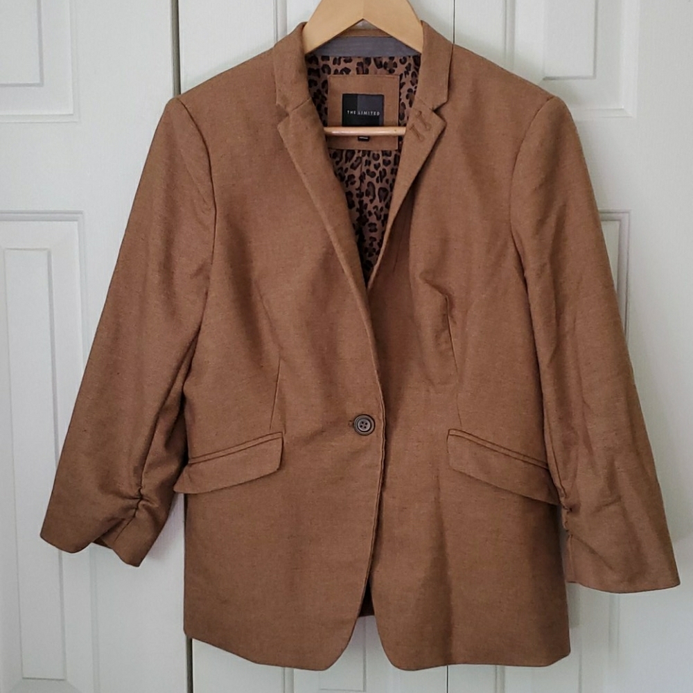 Limited Blazer (L) - brown & cheetah print